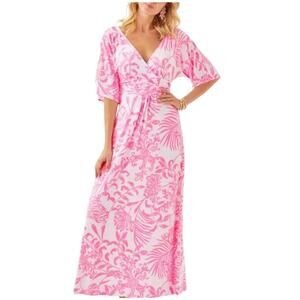 Lilly Pulitzer Parigi Maxi Dress in Rousseau Pink Glisten Size XL NWT